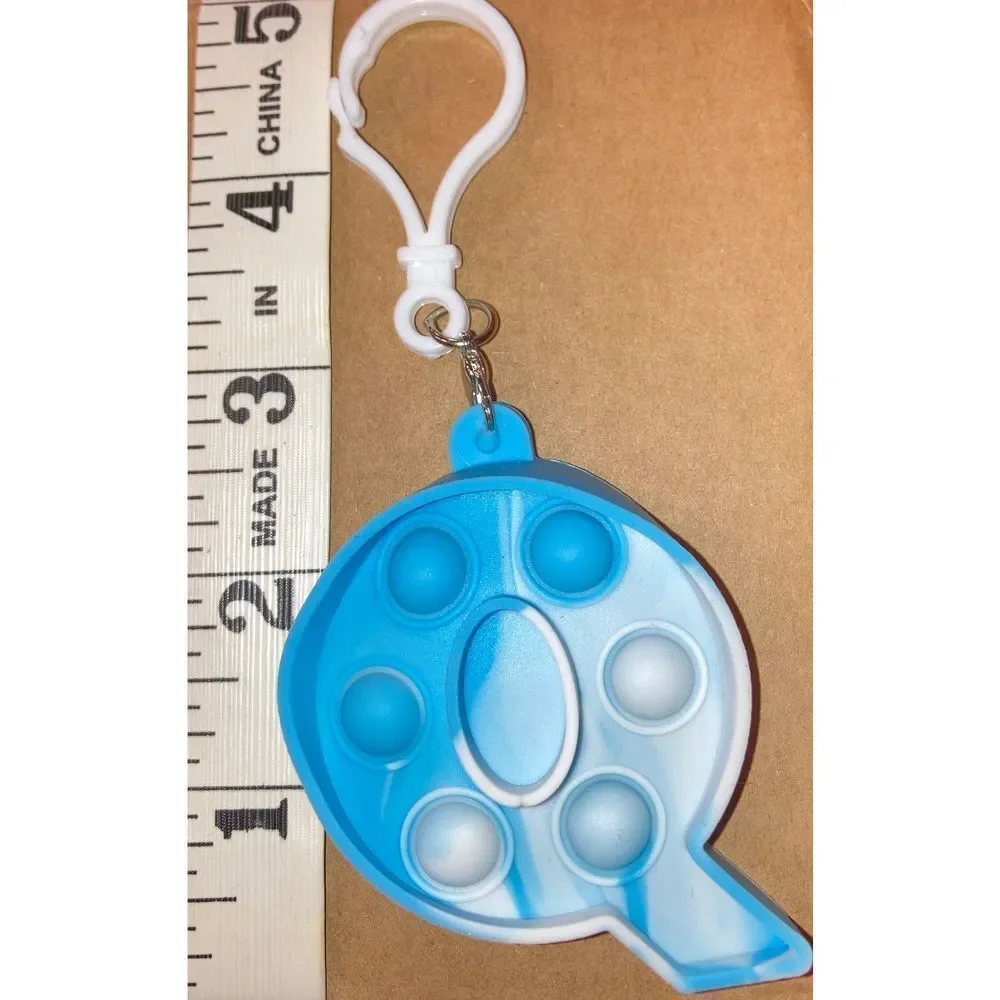 ☀️3/$9☀️ Letter “Q” Pop Toy Fidget Toy Keychain